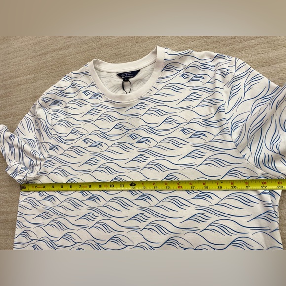 Ben Sherman Men's The Original T-Shirt, Regular Fit, Size XL, White/Blue (NWT) - Picture 6 of 12